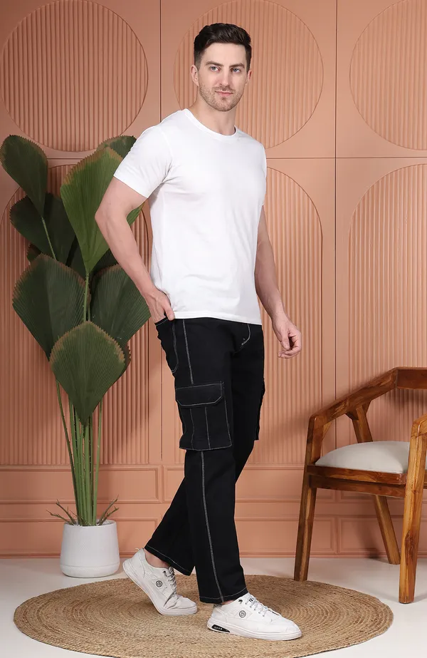 Black_Cargo_Fit_Pants_For_Men