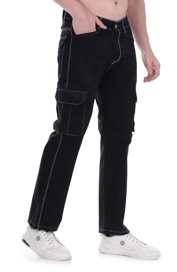 Black_Cargo_Fit_Pants_For_Men