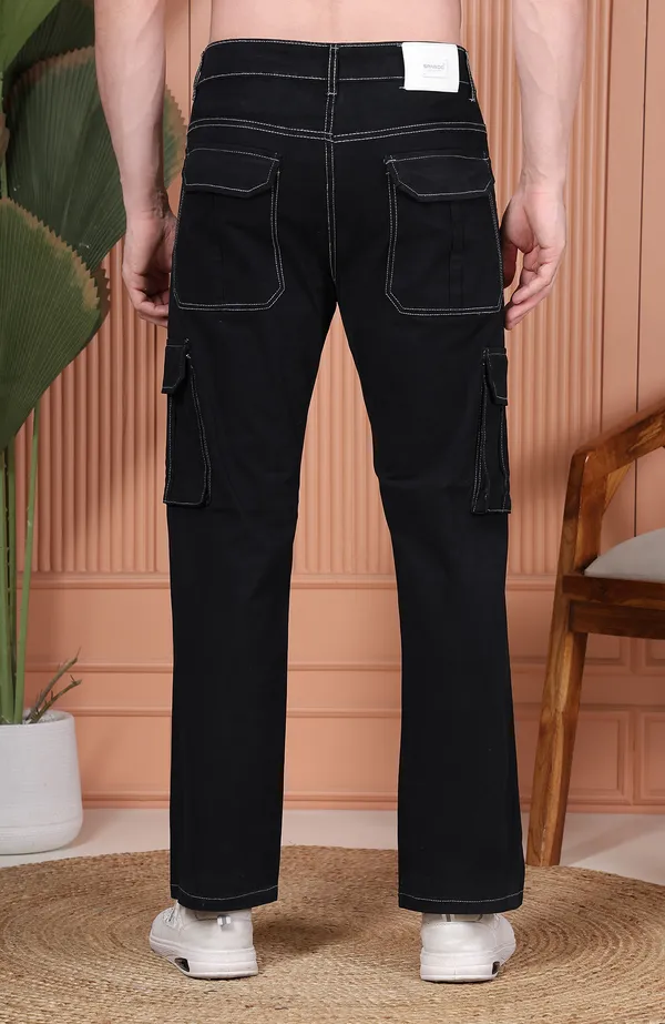 Black_Cargo_Fit_Pants_For_Men