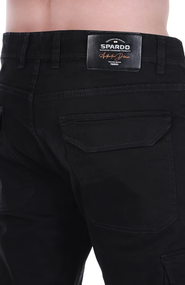 Black_Tapered_Cargo_Pants_For_Men