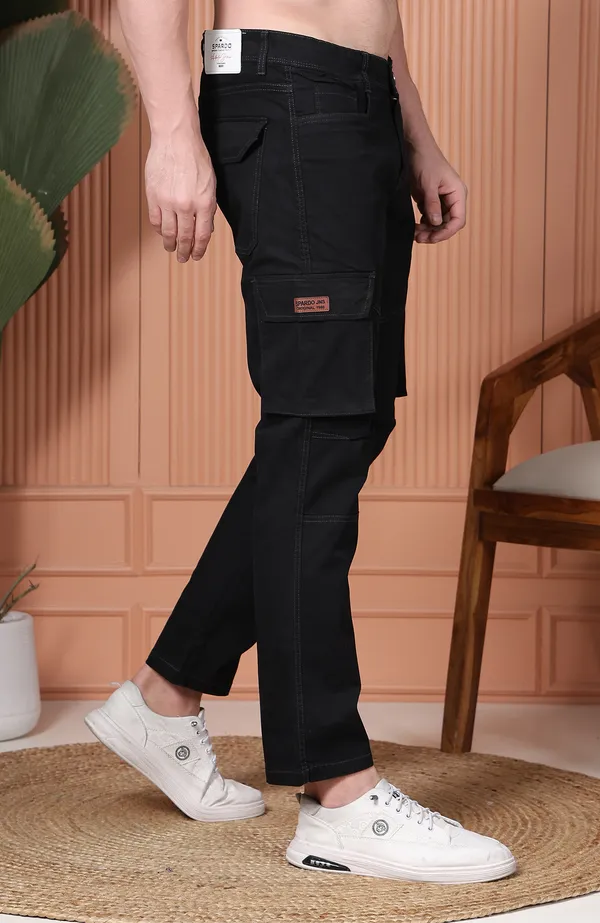 Black_Denim_Cargo_Trousers_For_Men