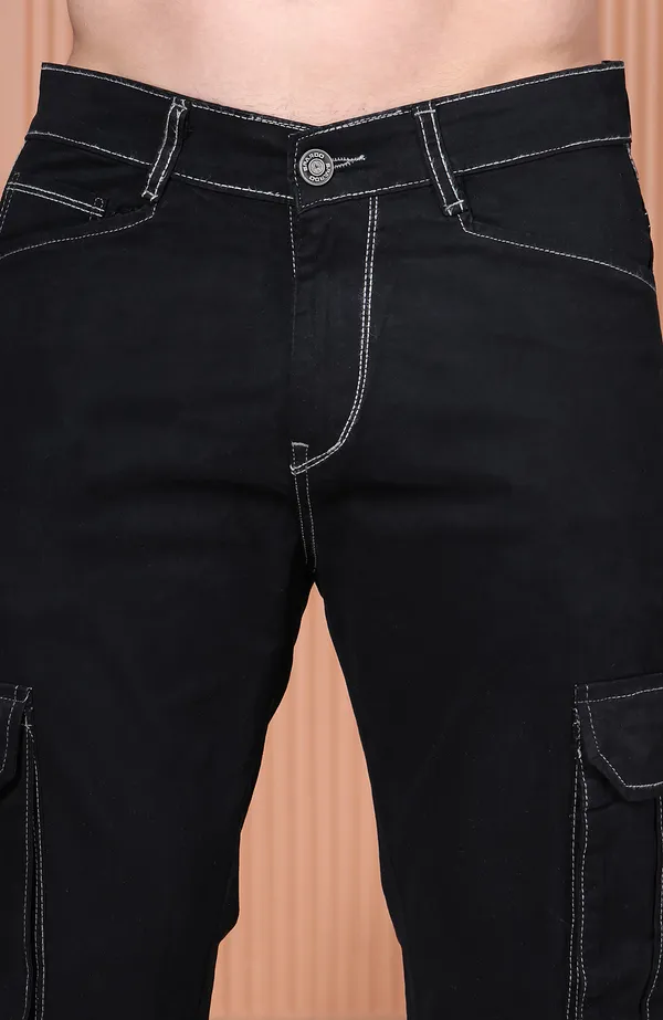 Black_Cargo_Fit_Pants_For_Men