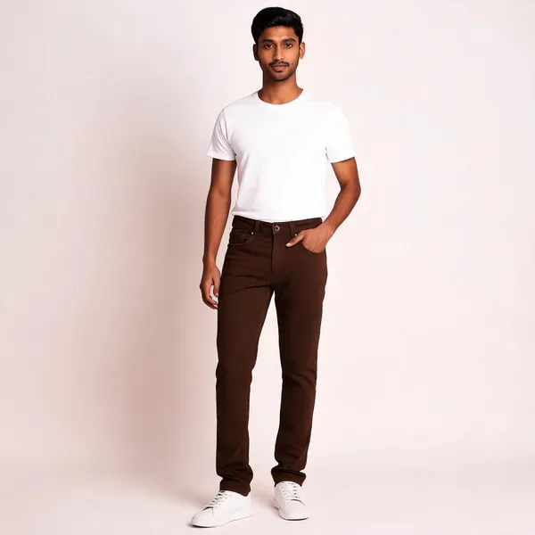 Brown_Denim_Straight_Fit_Trousers_For_Men