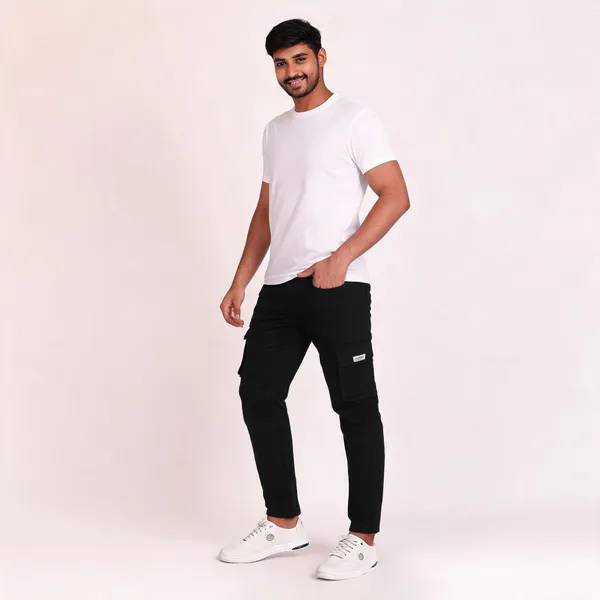 Black_Tapered_Cargo_Pants_For_Men