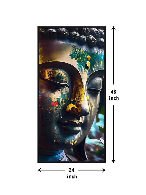Buddha_Half_Face_Canvas_Wall_Art