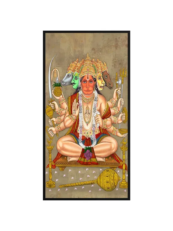 Panchmukhi_Hanuman_Canvas_Wall_Painting