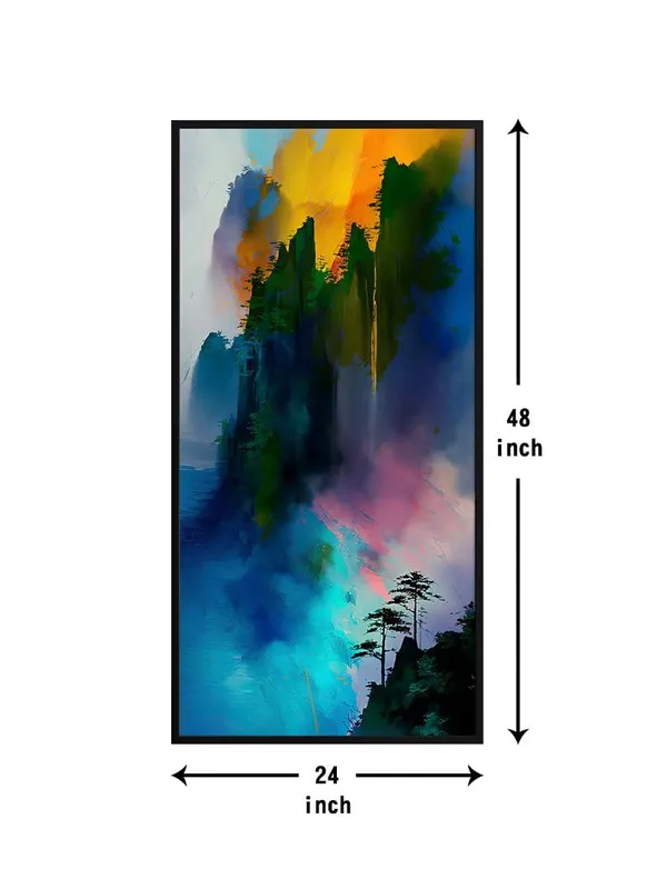 Mountain_Sky_Abstract_Painting_with_Frame