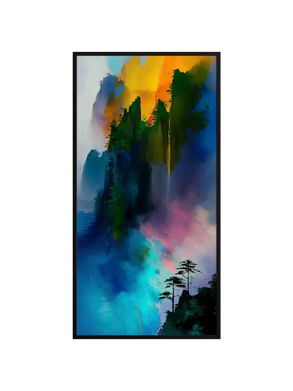 Mountain_Sky_Abstract_Painting_with_Frame