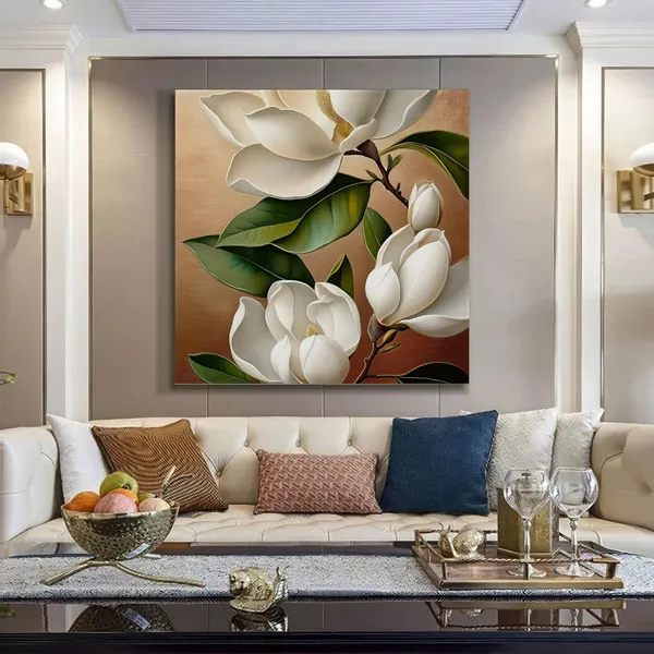 Elegant_Magnolia_Flower_Painting_-_Realistic_White_Magnolia_Art_with_Green_Leaves_and_Warm_Background