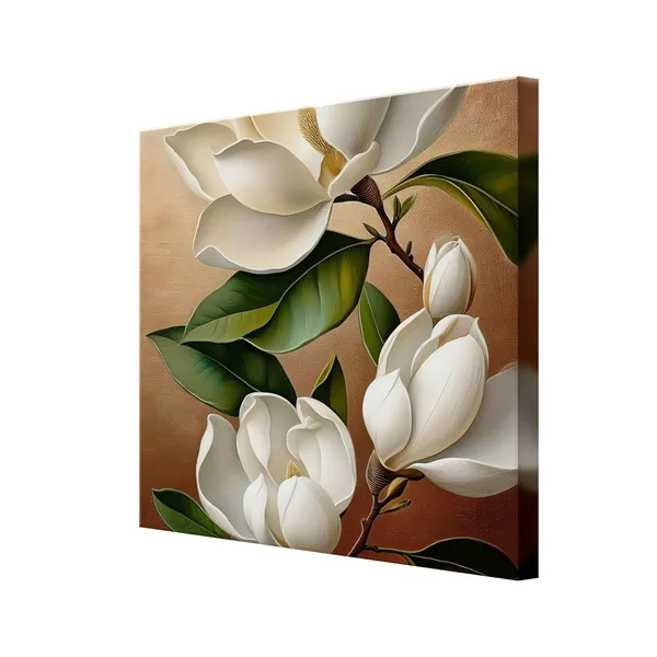 Elegant_Magnolia_Flower_Painting_-_Realistic_White_Magnolia_Art_with_Green_Leaves_and_Warm_Background