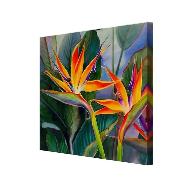 Vibrant_Bird_of_Paradise_Flower_Art_Print_-_Exotic_Tropical_Botanical_Painting_with_Bright_Orange_and_Yellow_Blooms