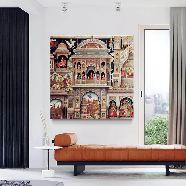 Traditional_Indian_Palace_Art_Print_-_Vibrant_Scene_with_Ornate_Architecture,_Intricate_Murals,_and_Cultural_Figures
