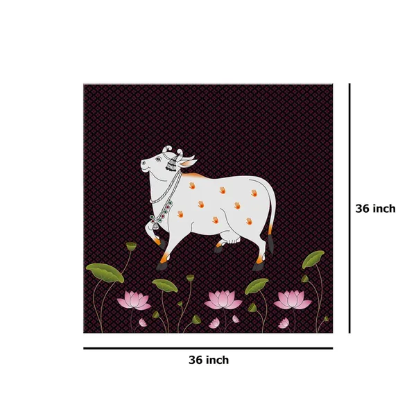 Traditional_Indian_Pichwai_Cow_Art_Print_-_Decorative_White_Cow_with_Jewelry_and_Lotus_Flowers
