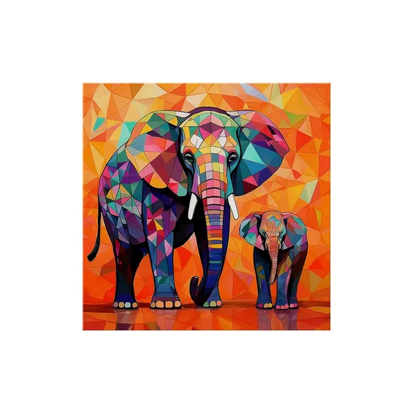 Vibrant_Geometric_Elephant_Art_Print_-_Modern_Abstract_Painting_with_Bold_Colors_and_Mosaic_Style
