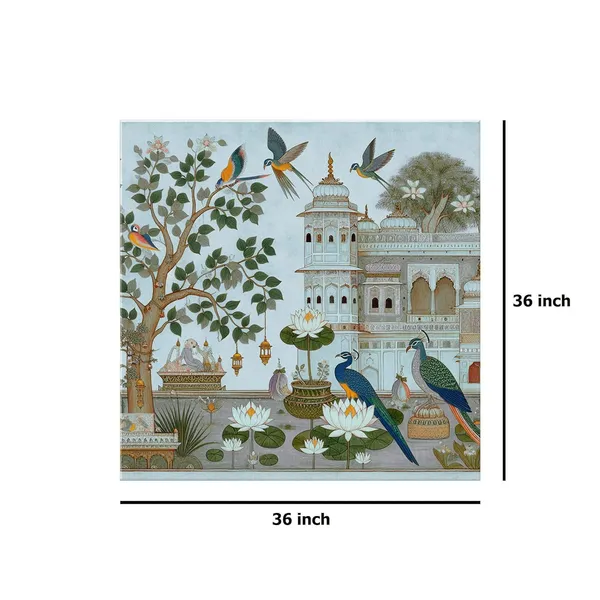 Traditional_Indian_Garden_Art_Print_-_Elegant_Peacocks_and_Birds_with_Lush_Foliage_and_Historic_Architecture