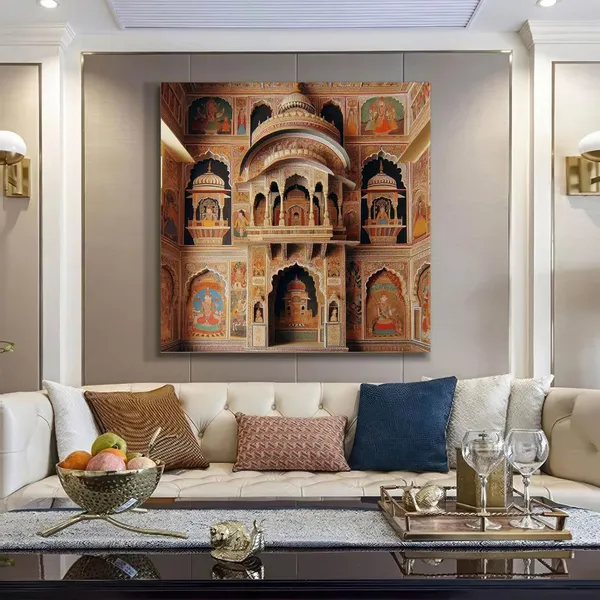 Traditional_Indian_Architectural_Art_Print_-_Intricate_Interior_with_Richly_Decorated_Murals_and_Carvings