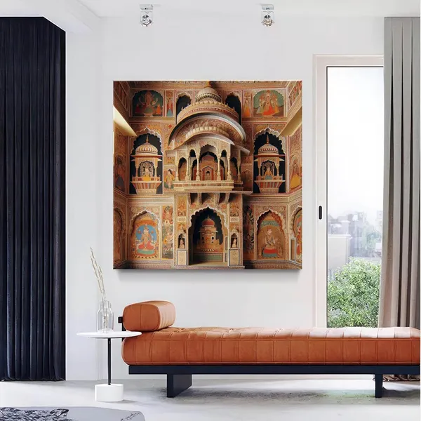 Traditional_Indian_Architectural_Art_Print_-_Intricate_Interior_with_Richly_Decorated_Murals_and_Carvings