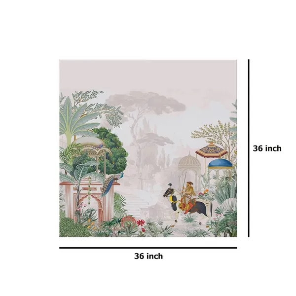 Traditional_Indian_Garden_Art_Print_-_Elegant_Peacocks,_Historical_Figures,_and_Lush_Foliage_with_Soft_Pastel_Tones