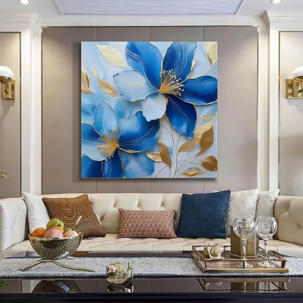 Elegant_Blue_and_Gold_Flower_Painting_-_Modern_Floral_Art_with_Intricate_Details_and_Luxurious_Accents