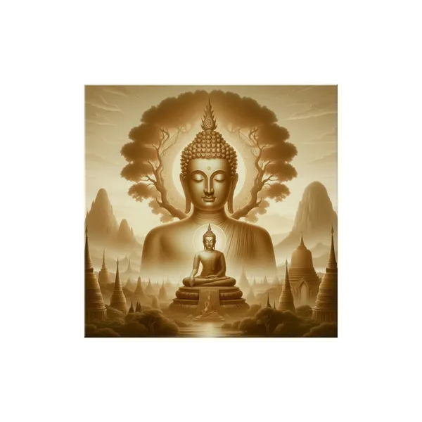 Serene_Buddha_Statue_Art_Print_-_Monochromatic_Sepia_Tone_Meditation_Painting_for_Tranquil_Home_Décor