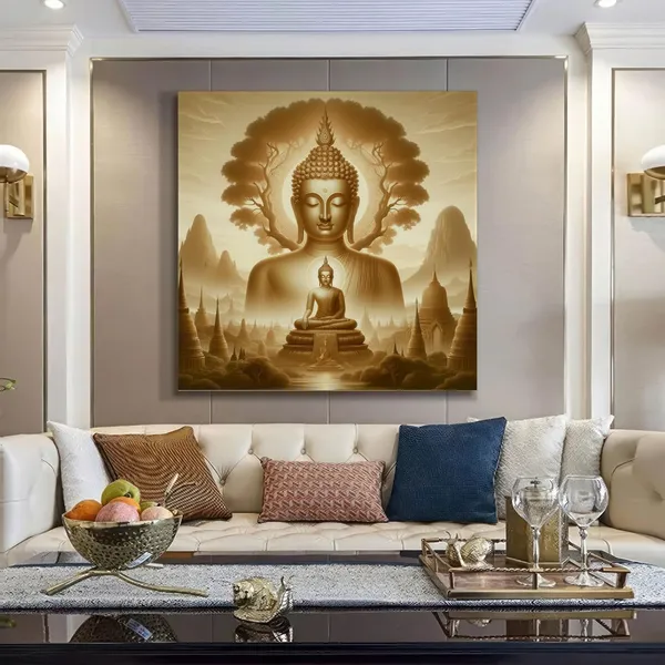 Serene_Buddha_Statue_Art_Print_-_Monochromatic_Sepia_Tone_Meditation_Painting_for_Tranquil_Home_Décor