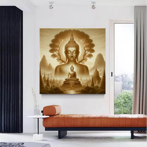 Serene_Buddha_Statue_Art_Print_-_Monochromatic_Sepia_Tone_Meditation_Painting_for_Tranquil_Home_Décor