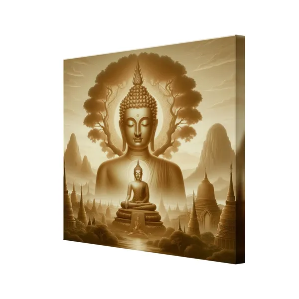 Serene_Buddha_Statue_Art_Print_-_Monochromatic_Sepia_Tone_Meditation_Painting_for_Tranquil_Home_Décor