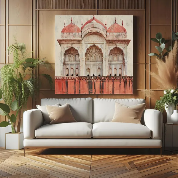 Red_Fort_Facade_likely_inspired_by_Mughal_architecture_mughal_paintings_for_wall(FLP36X360198)
