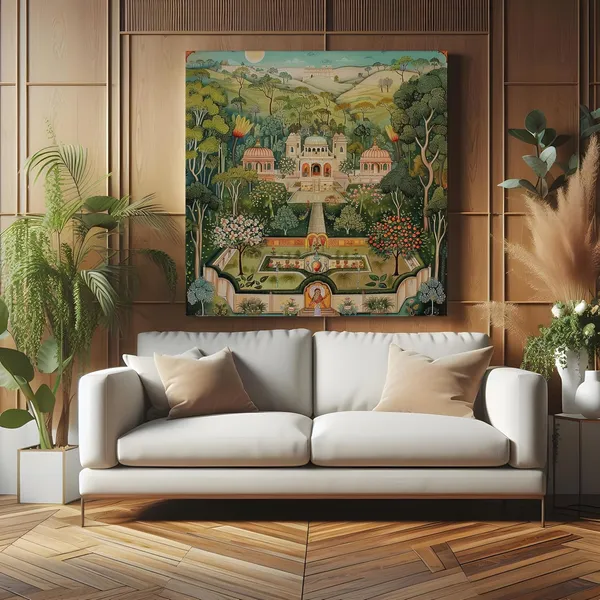 Sanctuary_of_Peace_traditional_palace_surrounded_by_nature_nature_painting_for_wall_decoration(FLP36X360193)