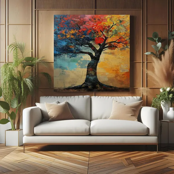The_Tree_of_Seasons_a_tree_with_branches_filled_with_vibrant,_colorful_leaves_tree_painting_for_wall(FLP36X360184)