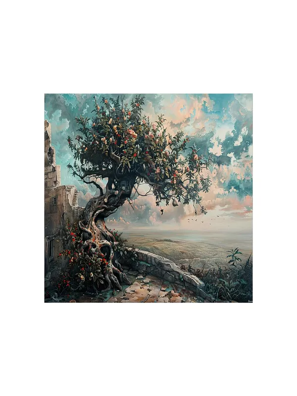 The_Timeless_Sentinel_or_The_Ancient_Tree_Overlooking_the_Valleytree_of_life_painting(FLP36X360180)