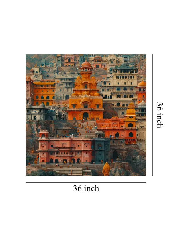 colorful_painting_architecture_of_the_densely_packed_buildings,_creating_a_sense_of_a_mystical_or_otherworldly_city_wall_painting_for_bedroom(FLP36X360207)