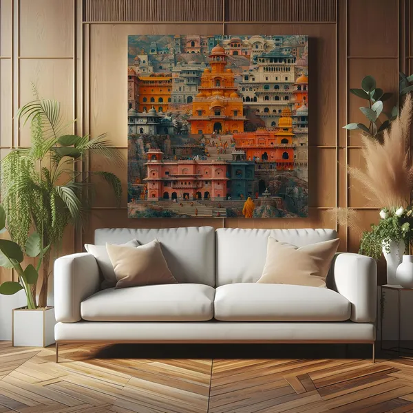 colorful_painting_architecture_of_the_densely_packed_buildings,_creating_a_sense_of_a_mystical_or_otherworldly_city_wall_painting_for_bedroom(FLP36X360207)