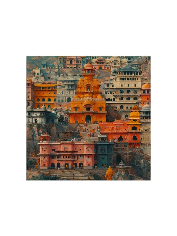 colorful_painting_architecture_of_the_densely_packed_buildings,_creating_a_sense_of_a_mystical_or_otherworldly_city_wall_painting_for_bedroom(FLP36X360207)