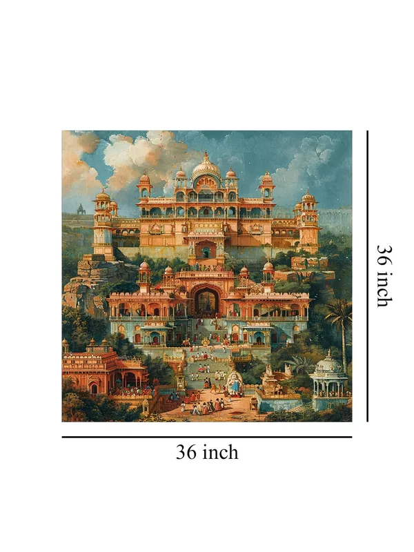the_grandeur_and_architectural_magnificence_of_the_depicted_structure,_which_resembles_a_majestic_palace_or_fortressforest_wall_painting(FLP36X360206)