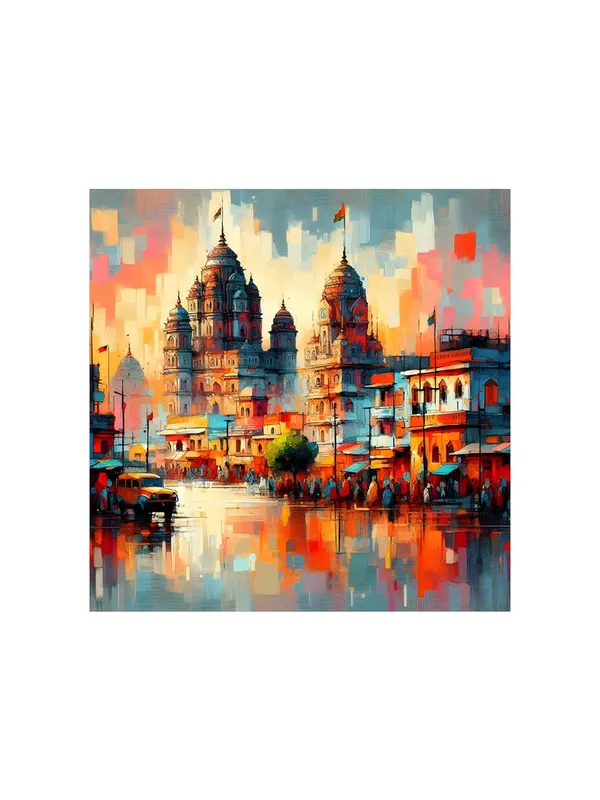 Reflections_of_the_Divine_a_majestic_temple_reflected_in_water_with_vibrant_colors_golden_temple_wall_painting(FLP36X360187)