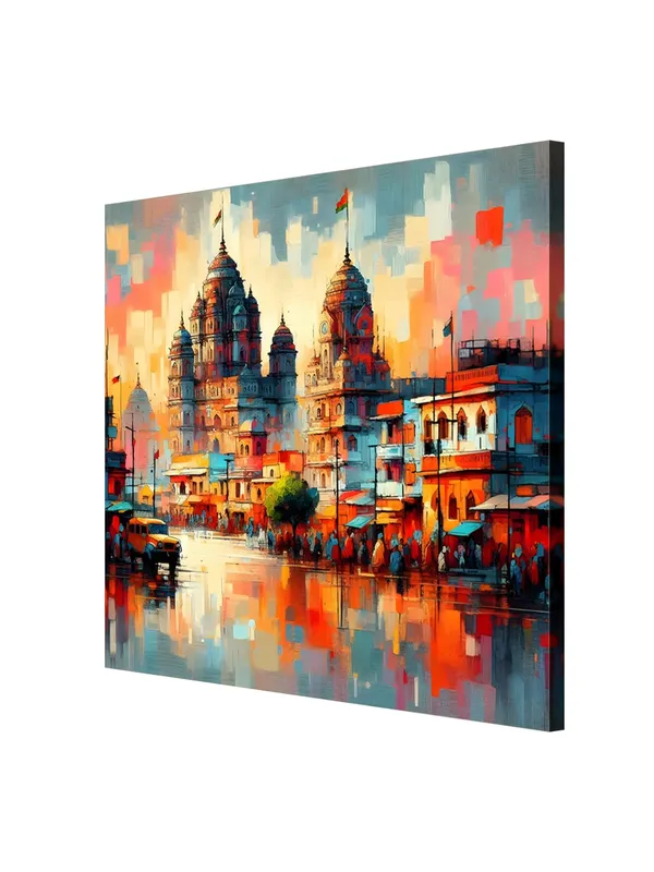 Reflections_of_the_Divine_a_majestic_temple_reflected_in_water_with_vibrant_colors_golden_temple_wall_painting(FLP36X360187)