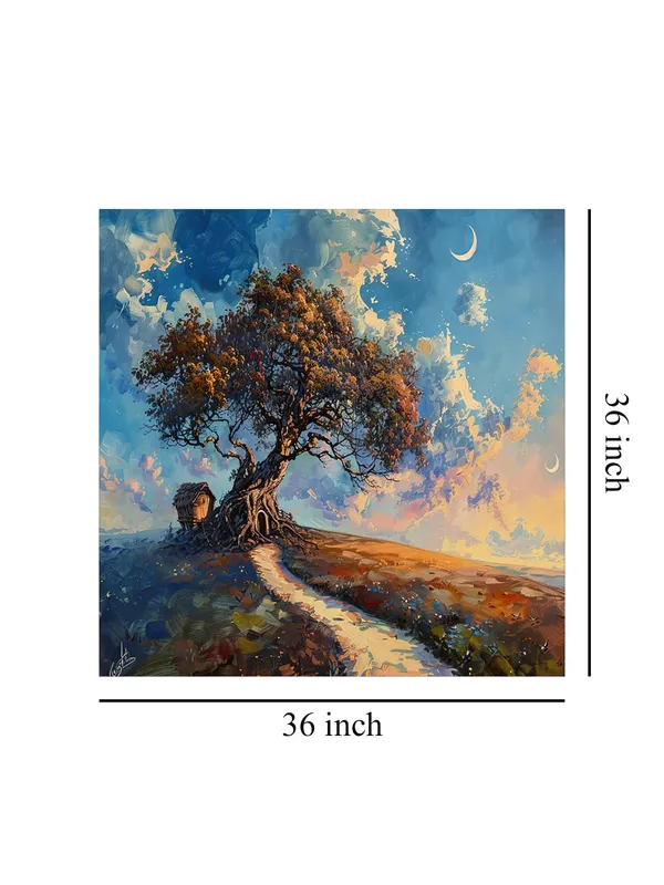 The_Path_of_Tranquility_with_the_tree_and_a_winding_path_leading_to_a_small_house_under_a_crescent_moontree_of_life_painting(FLP36X360186)