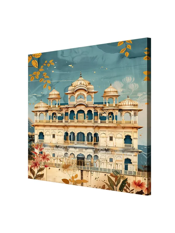 Featuring_a_beautifully_detailed_traditional_Indian_Haveli,_showcasing_the_rich_architectural_heritage_indian_art_painting(FLP36X360197)