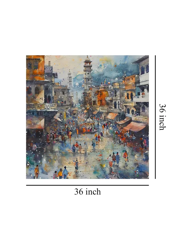 Bustling_Bazaar_in_the_Heart_of_the_City_or_Vibrant_Streets_of_the_Old_Towncity_painting_for_wall_decoration(FLP36X360179)