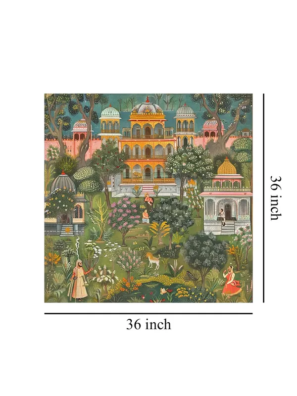 Garden_of_Serenity_of_a_detailed_lush_garden_with_a_traditional_palace_mughal_paintings_for_wall(FLP36X360188)