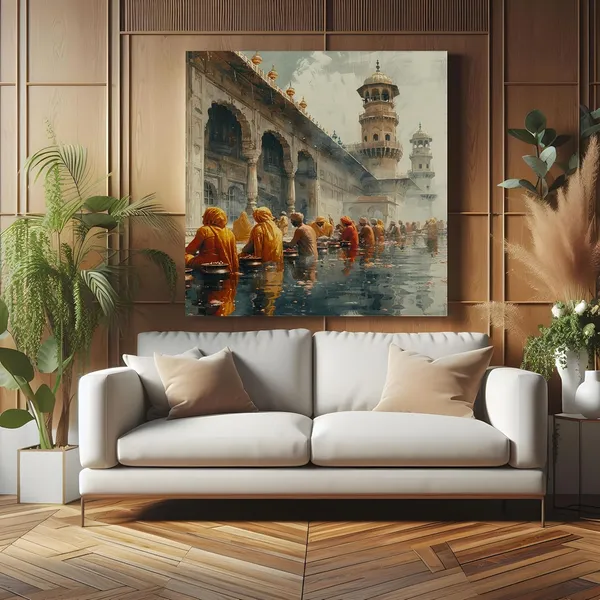 Holy_Bath_Capturing_the_spiritual_ambiance_of_pilgrims_engaging_in_a_ritualistic_bath_at_a_sacred_site_banaras_ghat_paintings_for_living_room(FLP36X360199)