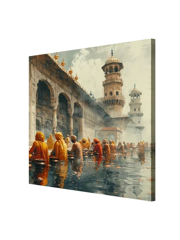 Holy_Bath_Capturing_the_spiritual_ambiance_of_pilgrims_engaging_in_a_ritualistic_bath_at_a_sacred_site_banaras_ghat_paintings_for_living_room(FLP36X360199)