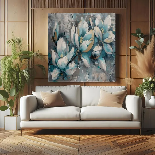 blossoming_flowers_depicted_in_the_artwork_Blossoms_in_Blue_flower_art_flowers_paintings_for_bedroom(FLP36X360212)