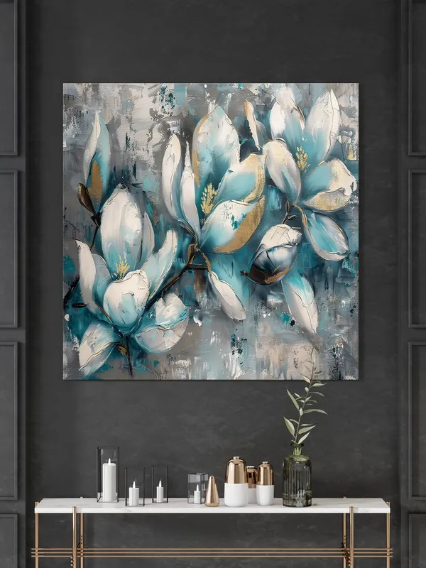 blossoming_flowers_depicted_in_the_artwork_Blossoms_in_Blue_flower_art_flowers_paintings_for_bedroom(FLP36X360212)