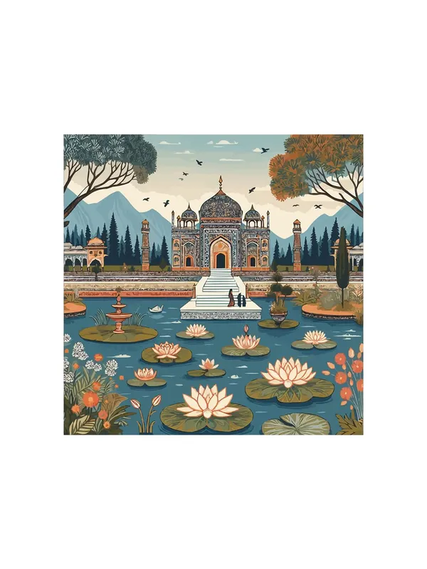 indian_art_mahal_with_women_and_flying_birds_modern_art_wall_painting_for_bedroom_indian_painting_for_wall_decoration(FLP36X360219)