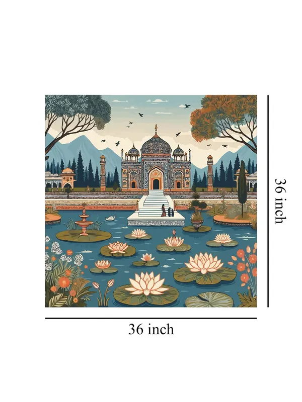 indian_art_mahal_with_women_and_flying_birds_modern_art_wall_painting_for_bedroom_indian_painting_for_wall_decoration(FLP36X360219)