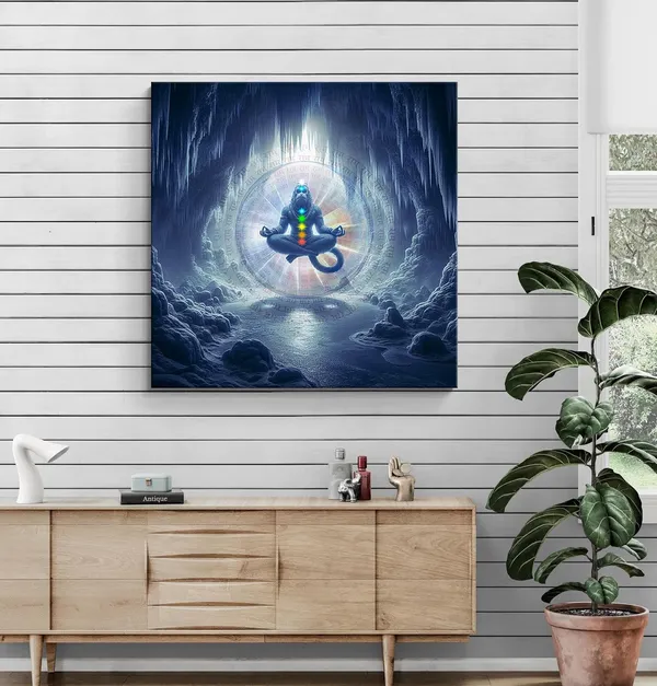 Serene_Multi-Armed_Shiva_Canvas_Painting:_Meditative_Lord_Shiva_Artwork_with_Spiritual_Energy_for_Tranquil_Home_and_Yoga_Studio_Décor(FLP36X360279)