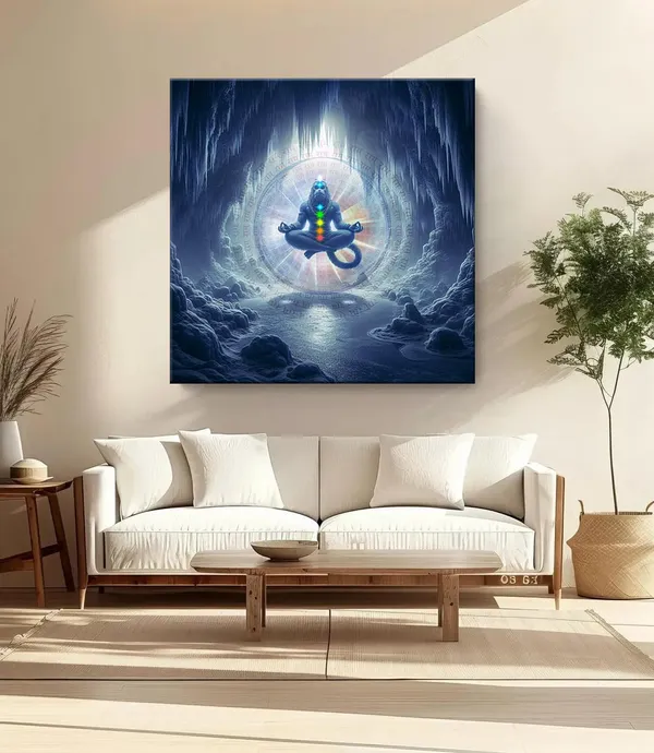 Serene_Multi-Armed_Shiva_Canvas_Painting:_Meditative_Lord_Shiva_Artwork_with_Spiritual_Energy_for_Tranquil_Home_and_Yoga_Studio_Décor(FLP36X360279)