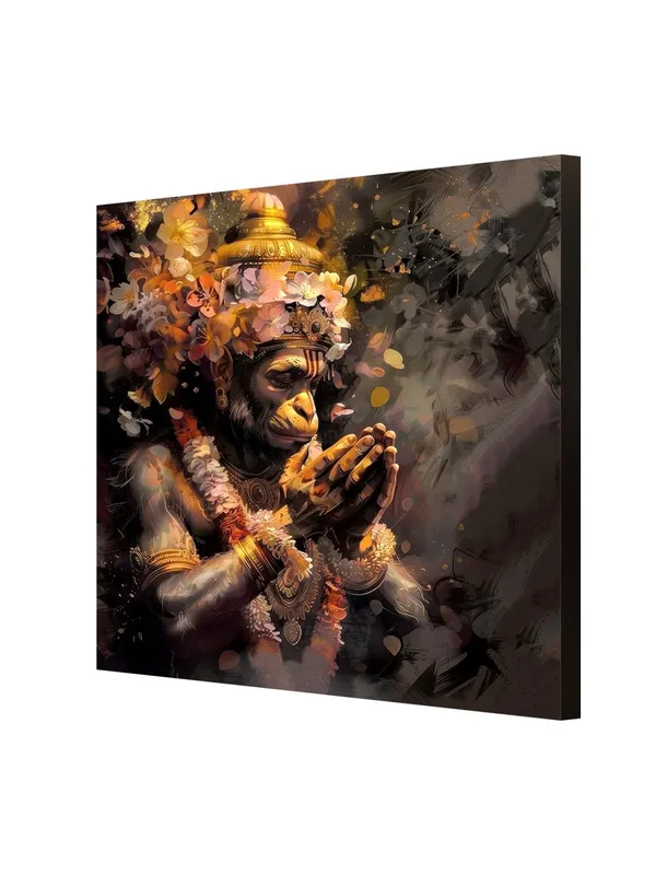 Hanuman_in_Deep_Prayer_with_Floral_Garland_-_Canvas_Painting_|_Hindu_Devotional_Art,_Indian_Religious_Decor,_Hanuman_Spirituality_Painting(FLP24X240262)